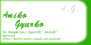 aniko gyurko business card